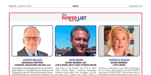 Managing Partner Joseph Milizio Named to Dan's Papers Power List of the East End 2024